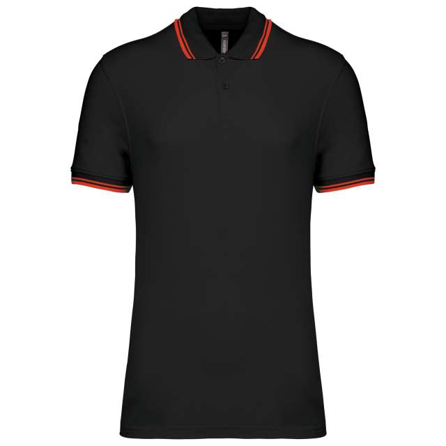 Męska koszulka polo z kontrastową lamówką 180 gsm 
