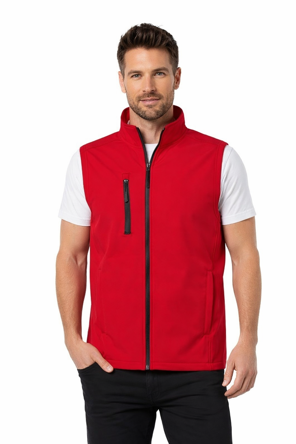 Kamizelka Softshell  z wewnętrzną warstwą z polaru 300gsm 