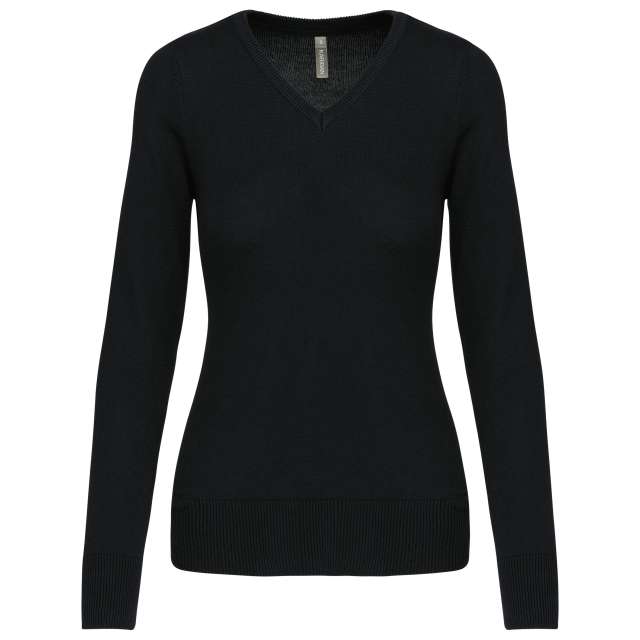Sweter damski z dekoltem w serek