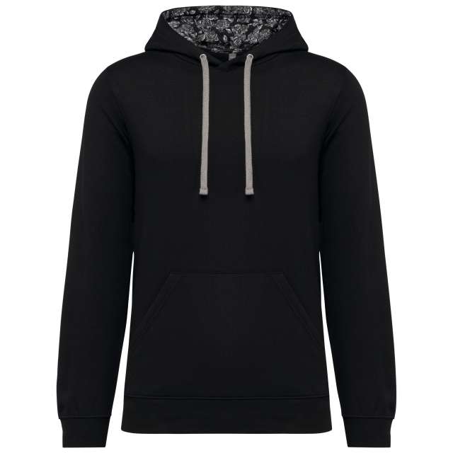 Bluza z kapturem unisex z kontrastowym wzorem