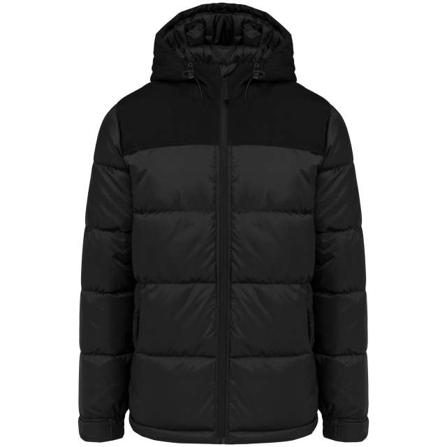 Kurtka unisex ocieplana z kapturem dwukolorowa
