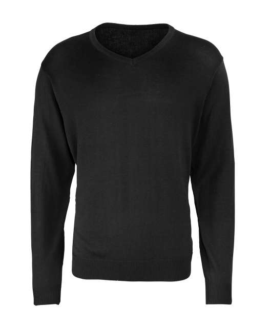 Sweter męski dzianinowy z dekoltem w serek