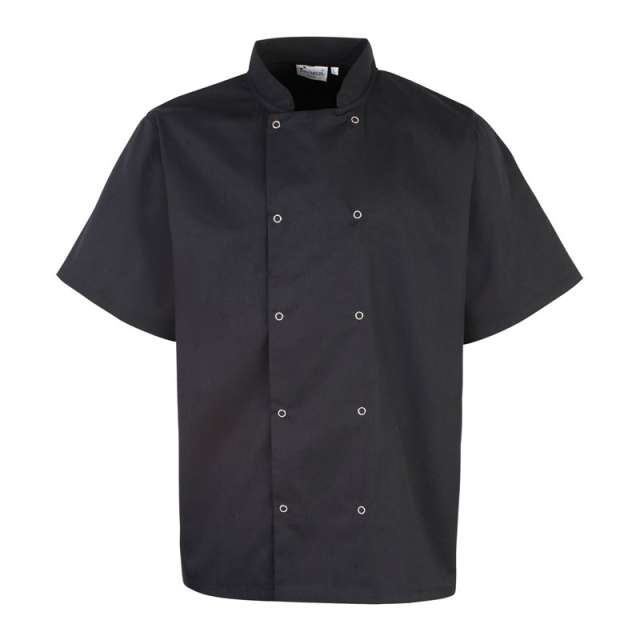 Bluza kucharska unisex z krótkim rękawem zapinana na napy