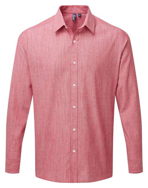 Koszula męska z długim rękawem Cotton Slub Chambray
