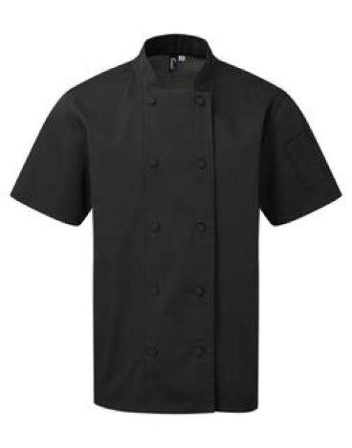 Kurtka kucharska unisex z krótkim rękawem CHEF'S COOLCHECKER®