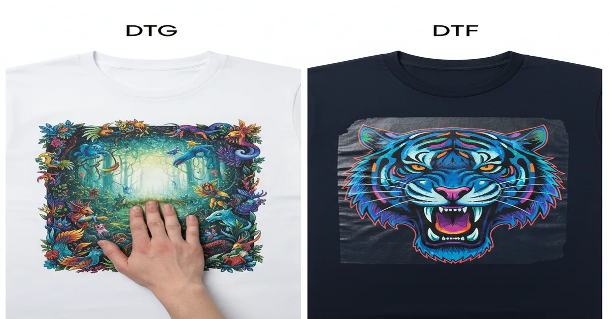 Nadruk DTG vs DTF — różnice, zalety i kiedy który wybrać